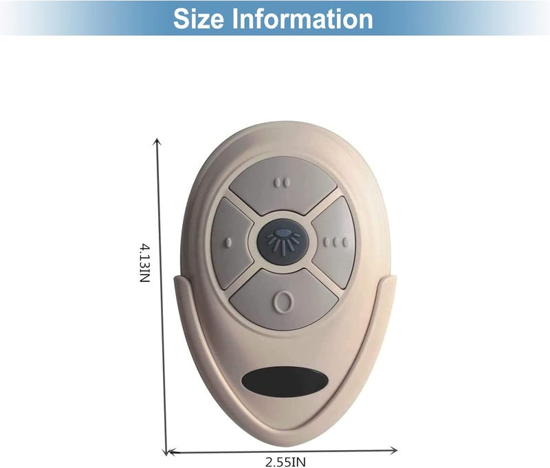 Onisamt 35T1 Ceiling Fan Remote Control Replacement for Harbor Breeze, Allen Roth,Kichler,Hampton Bay FAN35T FAN53T FAN11T 2AAZPFAN53T L3HFAN11T L3HFAN11T1 L3HFAN11T2 FANHD,3-Speed, Light Dimmer, Learn Key - Image 5